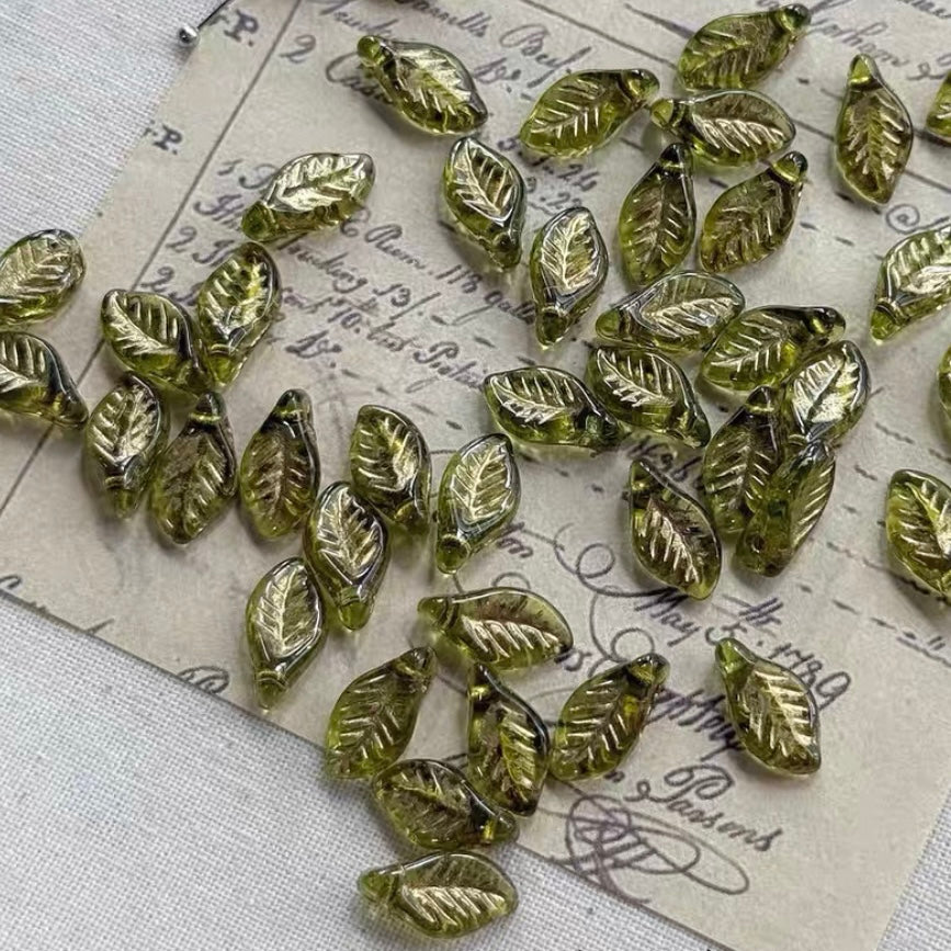 Endless Summer Green Czech Beads