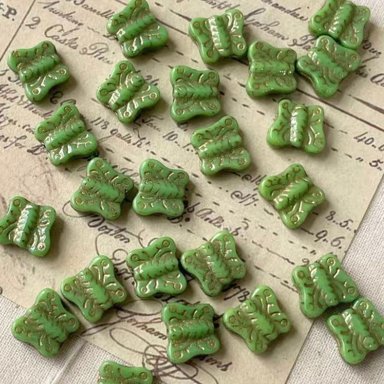 Endless Summer Green Czech Beads
