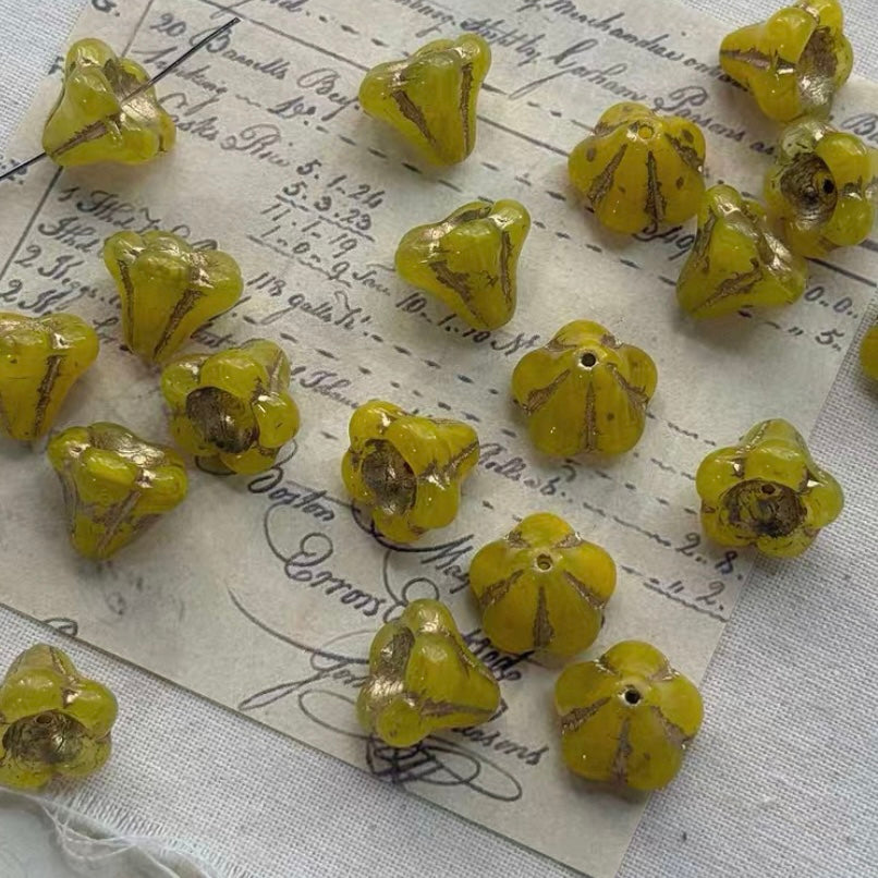 Endless Summer Green Czech Beads