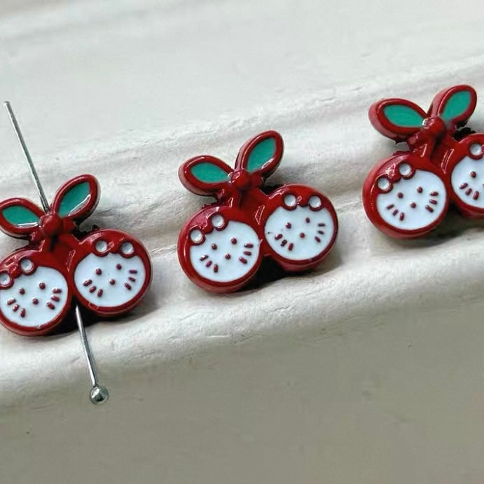 HK Cute Alloy Enamel Handmade Beads