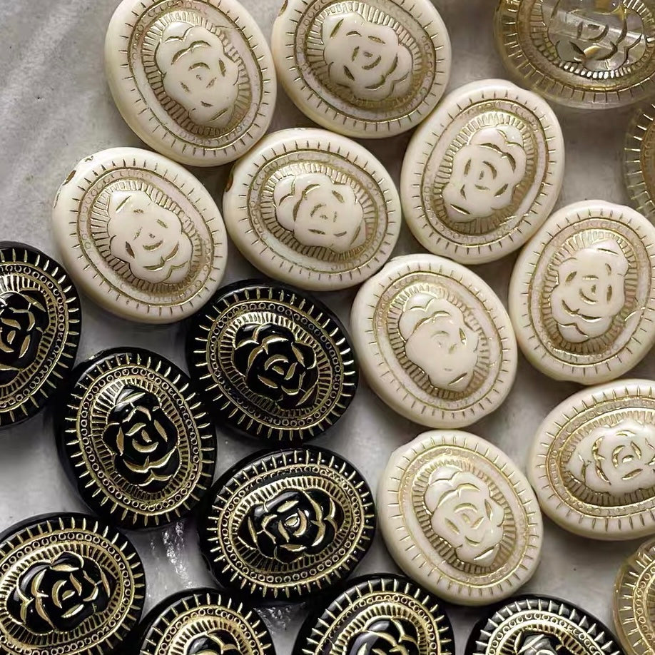 Gold-Outlined Acrylic Beads