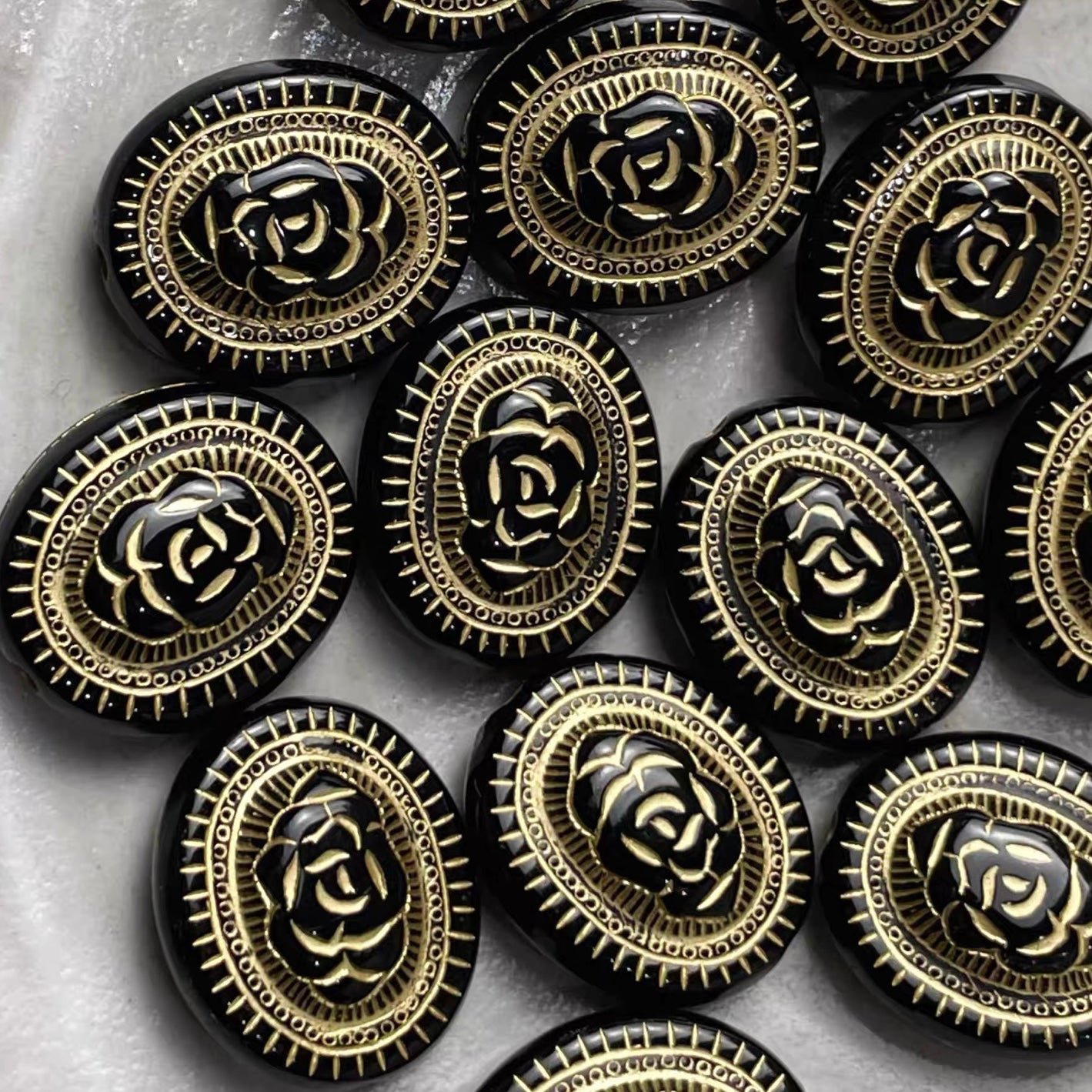 Gold-Outlined Acrylic Beads