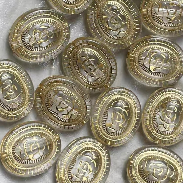 Gold-Outlined Acrylic Beads