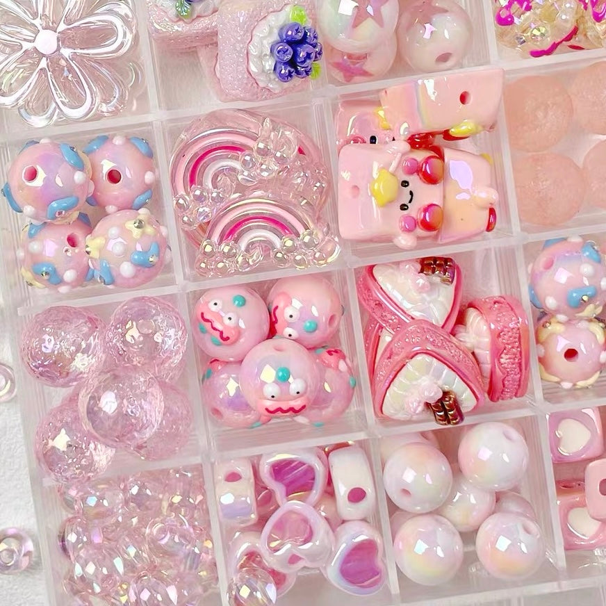 Pink Dreamy Acrylic Beads