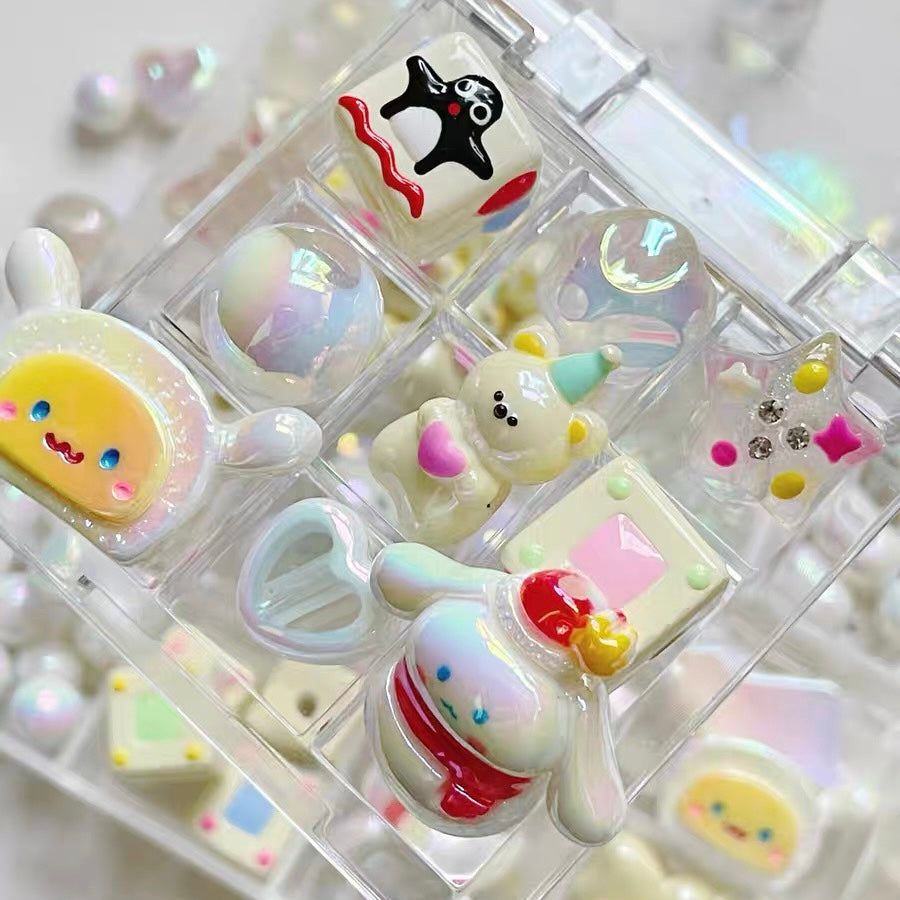 White Cute Acrylic Beads