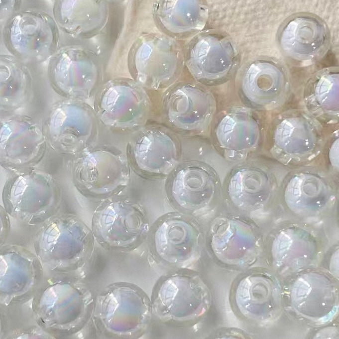 White Cute Acrylic Beads
