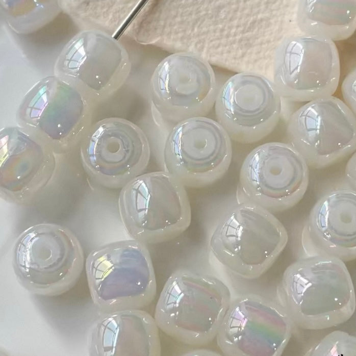 White Cute Acrylic Beads