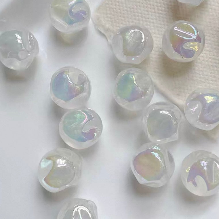 White Cute Acrylic Beads