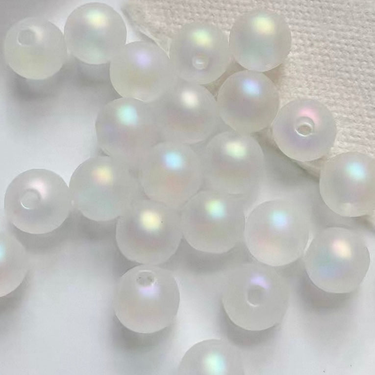 White Cute Acrylic Beads