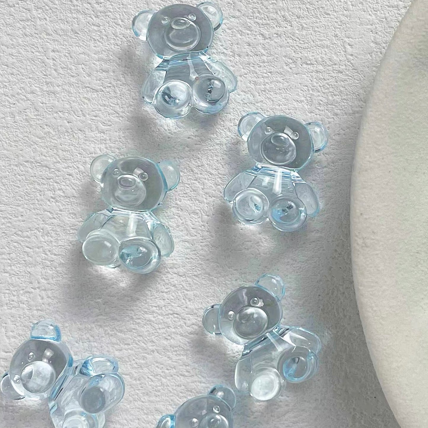 Transparent Acrylic Bear Beads