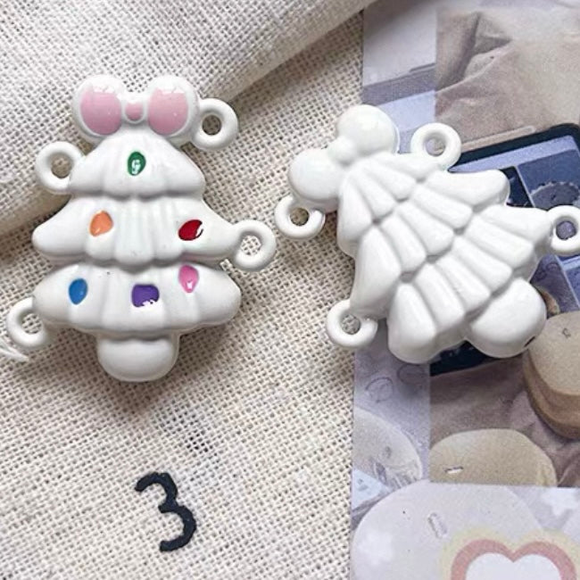 Powder white handmade alloy beaded