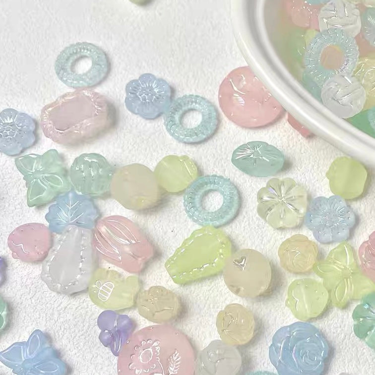 Vintage Gold-traced Acrylic Blind Box Beads