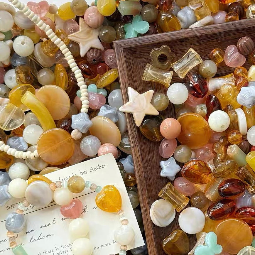 Brown Series Acrylic Blind Box Beads