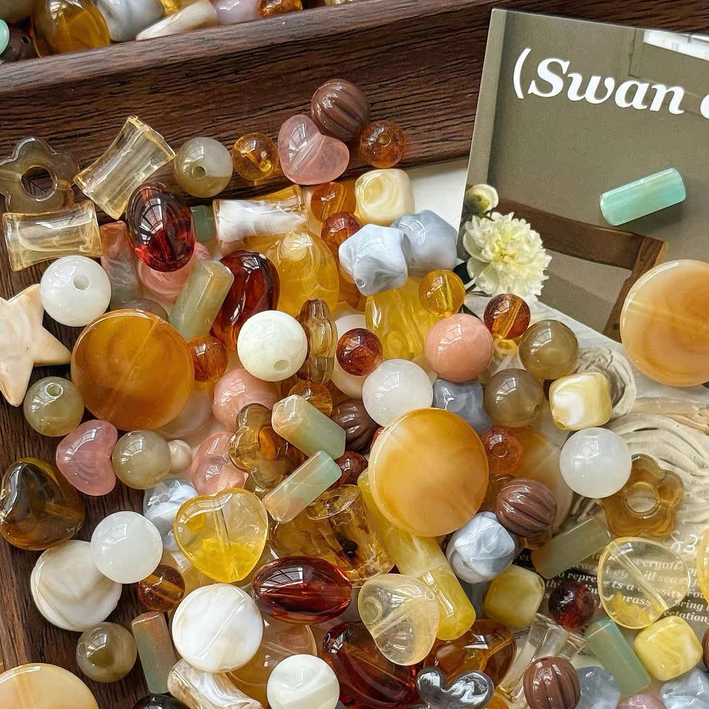 Brown Series Acrylic Blind Box Beads