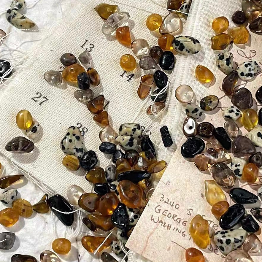 Mixed Natural Crushed Stone Beads