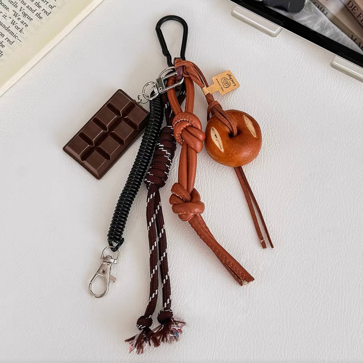 Pretzel & Dachshund Bag Charm & Phone Chain