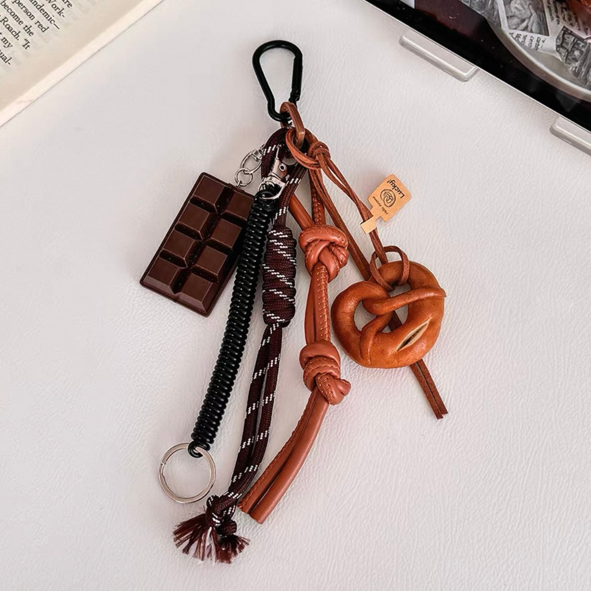 Pretzel & Dachshund Bag Charm & Phone Chain
