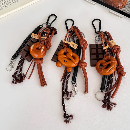 Pretzel & Dachshund Bag Charm & Phone Chain