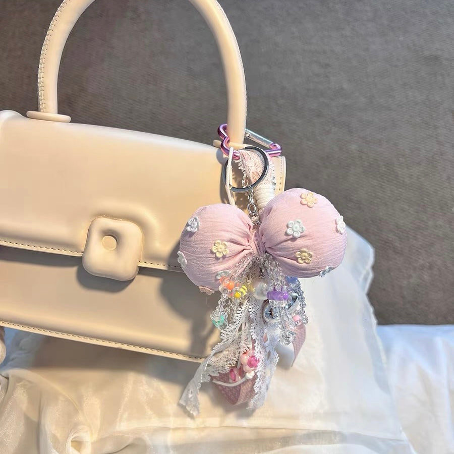 Cute Fabric Bow Bag Charms & Phone Chain