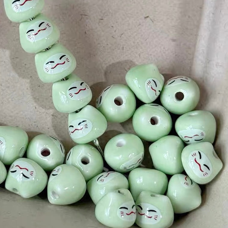 Ceramic Cat Handmade Beads