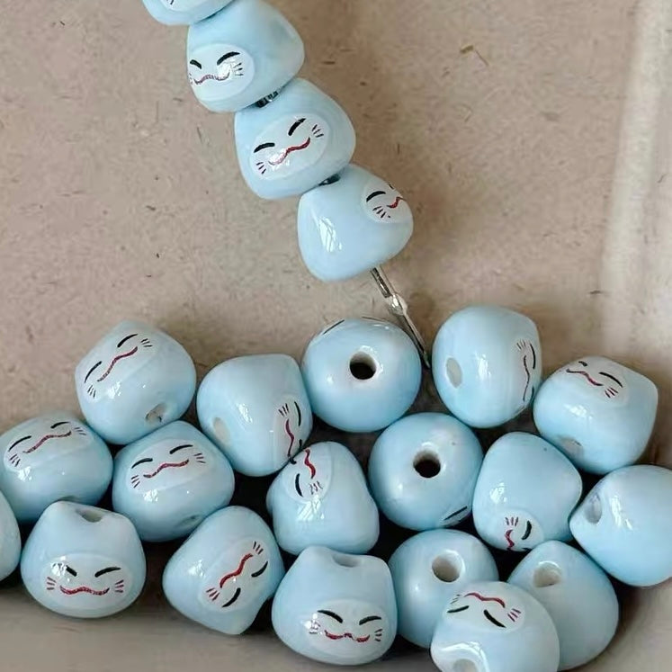 Ceramic Cat Handmade Beads