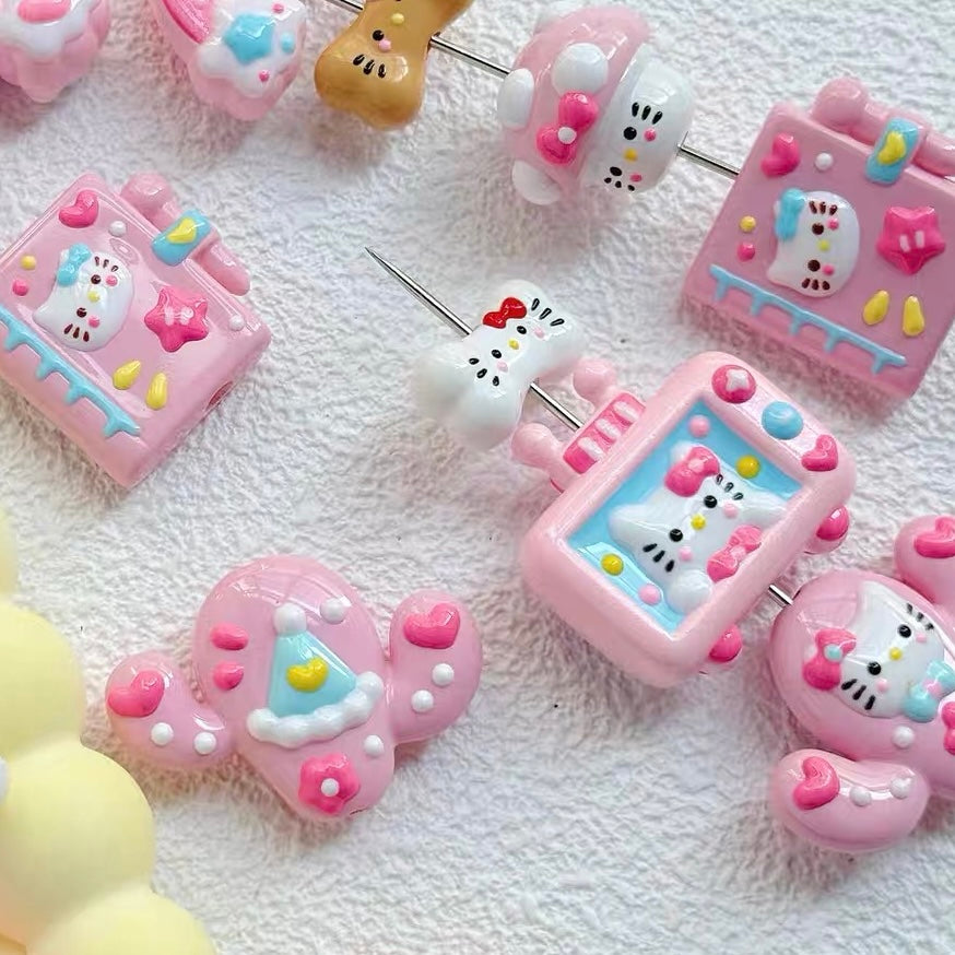 HK Acrylic Hand-Painted Beads