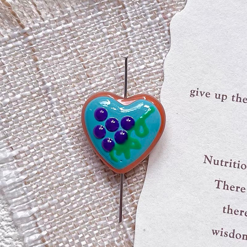 Love-themed Polka Dot Dopamine-color Glazed Beads