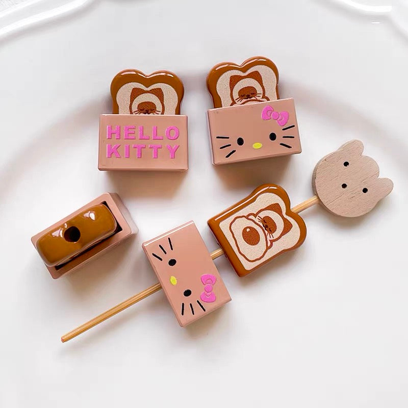 HK Sliced Toast Acrylic Beads