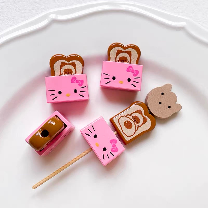 HK Sliced Toast Acrylic Beads