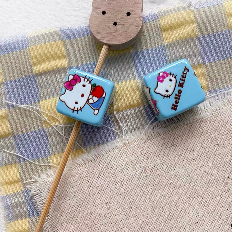 HK Colorful Acrylic Cube Beads