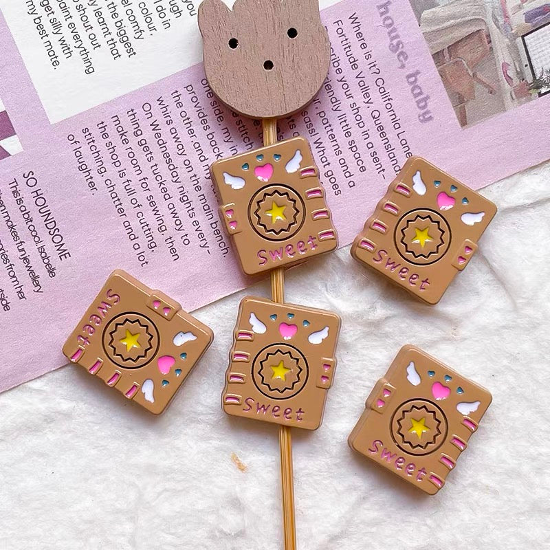 Colorful Magic Book Enameled Alloy Beads