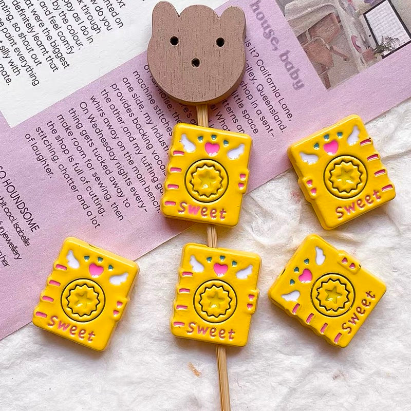 Colorful Magic Book Enameled Alloy Beads