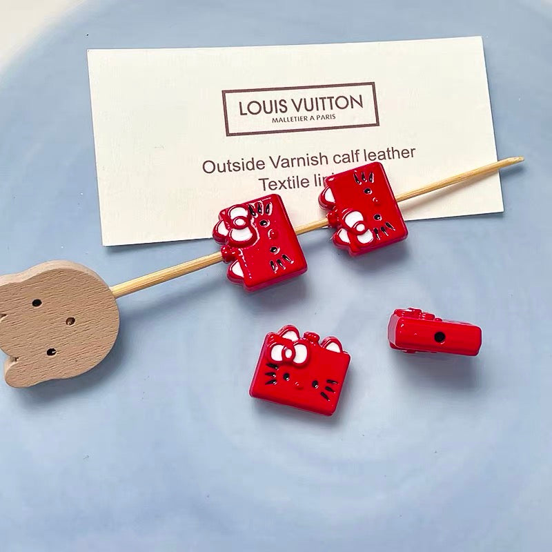 HK Colorful Enameled Alloy Beads