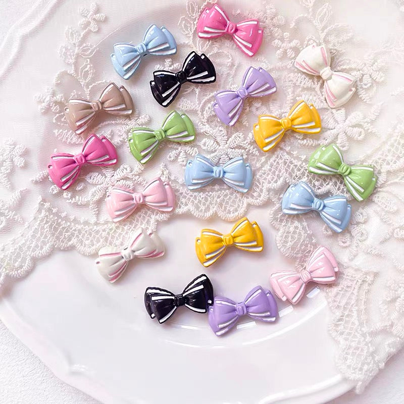 Bowknot Alloy Enameled 3D Beads