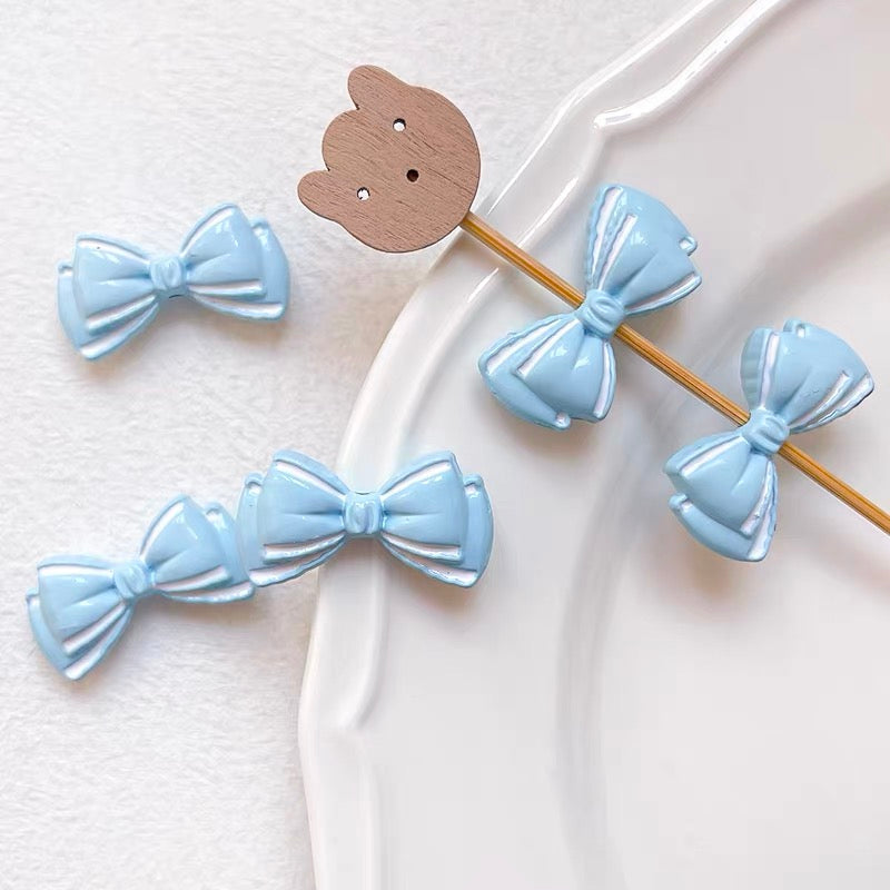 Bowknot Alloy Enameled 3D Beads