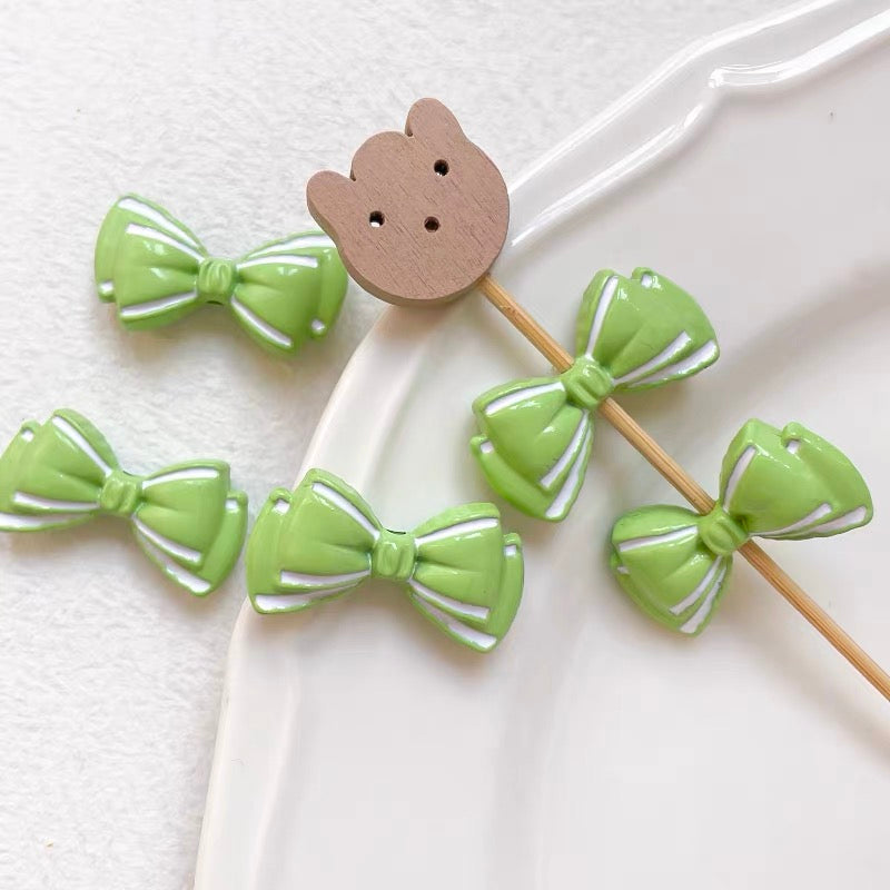 Bowknot Alloy Enameled 3D Beads