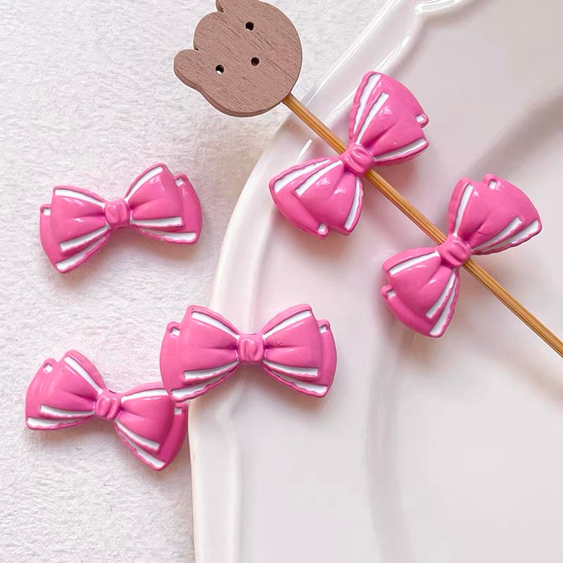 Bowknot Alloy Enameled 3D Beads
