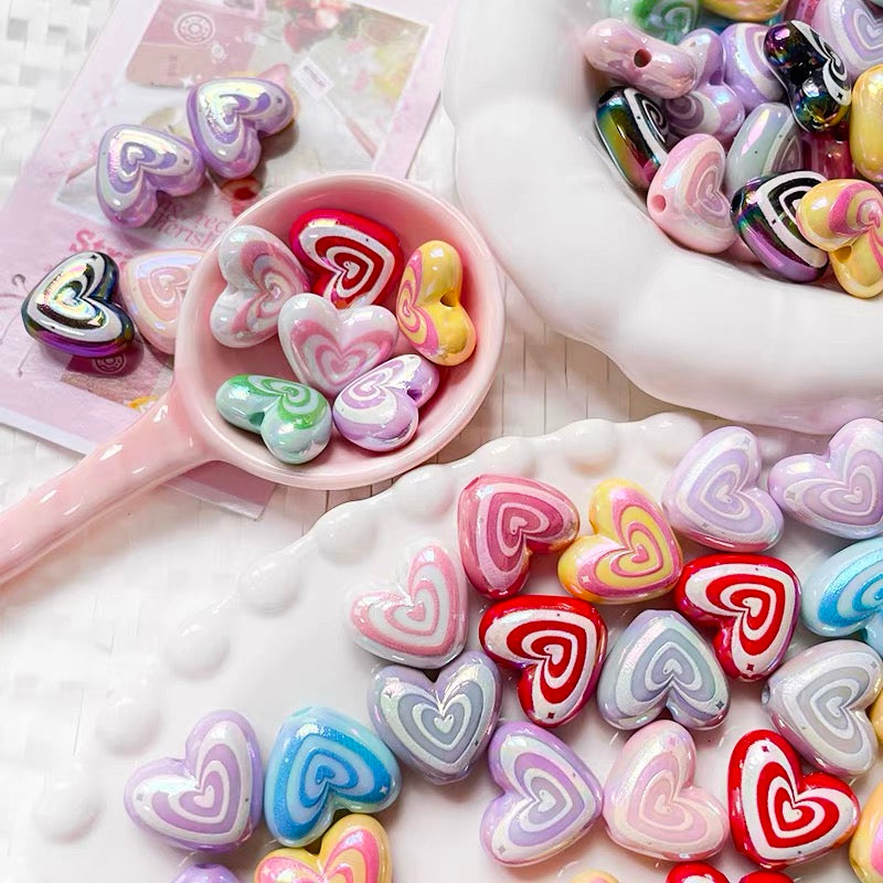Dopamine Heart Acrylic Beads