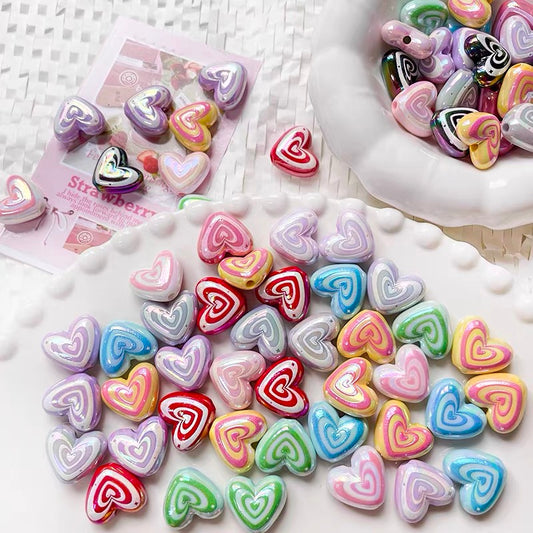 Dopamine Heart Acrylic Beads