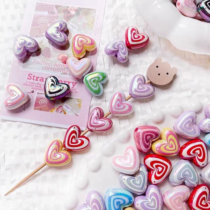 Dopamine Heart Acrylic Beads