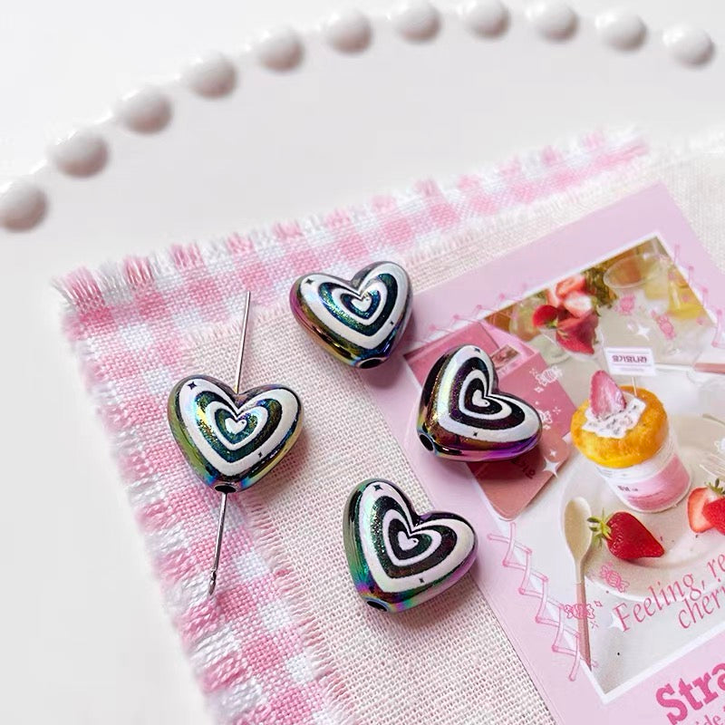 Dopamine Heart Acrylic Beads