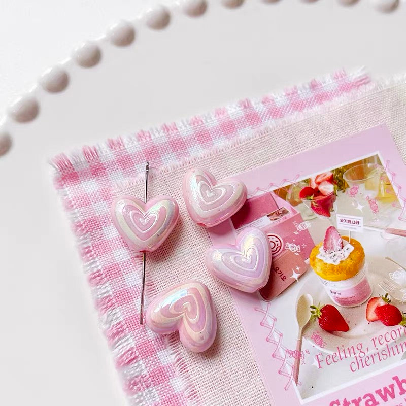 Dopamine Heart Acrylic Beads
