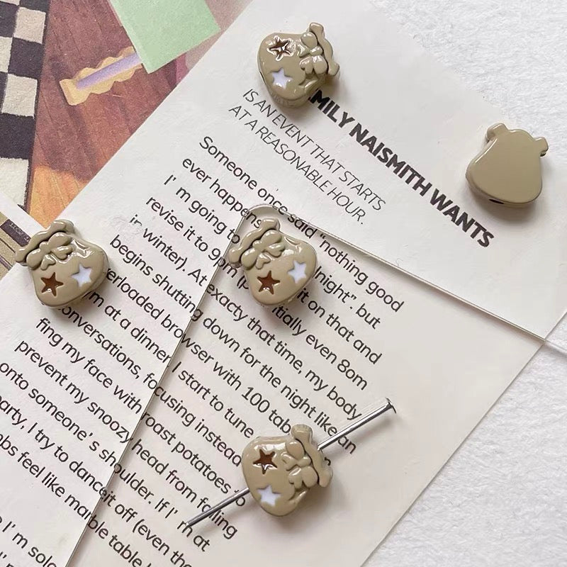 Christmas Money Pouch Alloy Enameled Beads