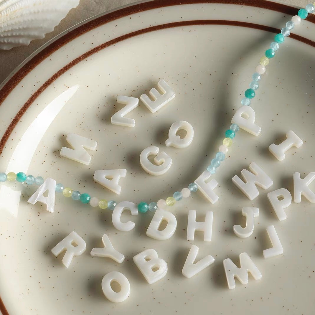 Natural Shell 26 English Letter Beads