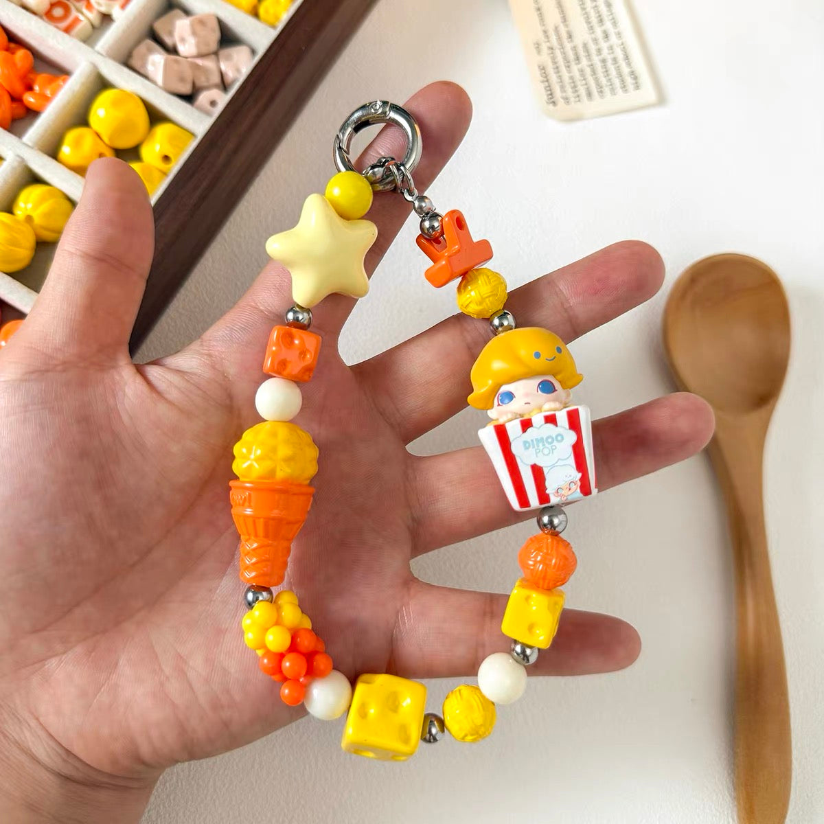 Orange-Yellow Series Enameled Beads