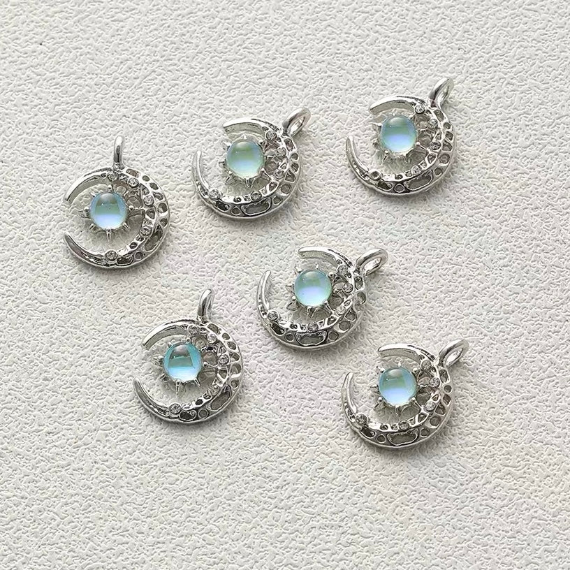 Titanium Steel Pendant Beads with Rose and Butterfly Designs