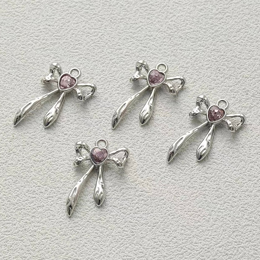 Titanium Steel Pendant Beads with Rose and Butterfly Designs