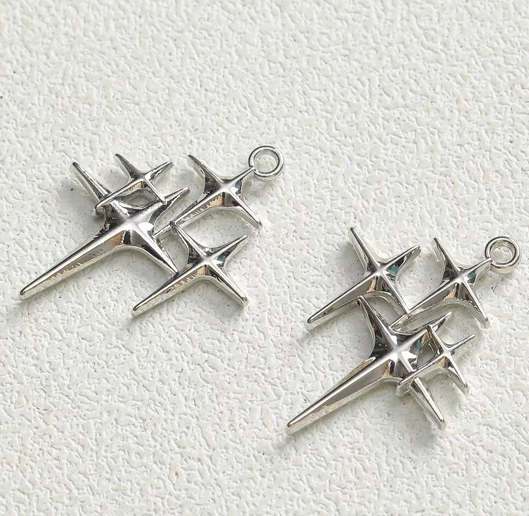 Starry Sky Series Silver Pendant Beads