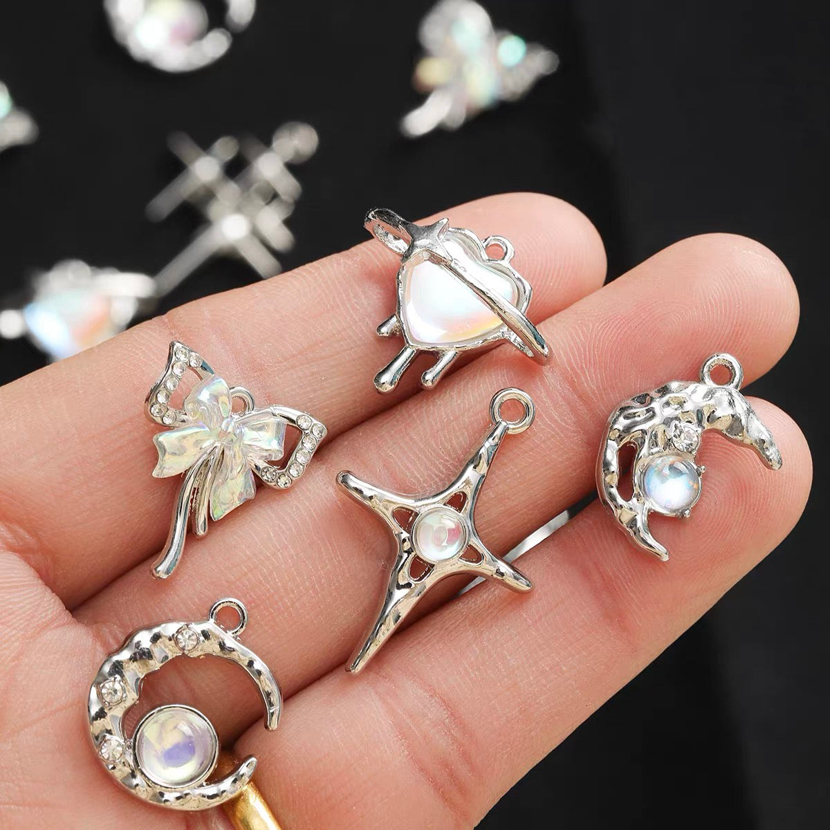 Starry Sky Series Silver Pendant Beads