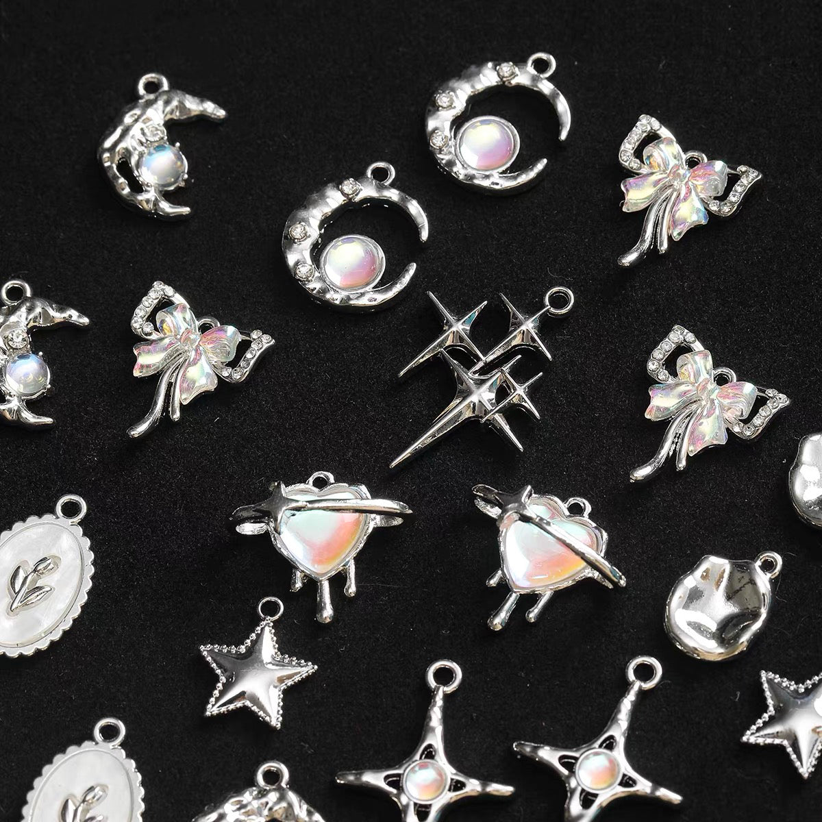 Starry Sky Series Silver Pendant Beads